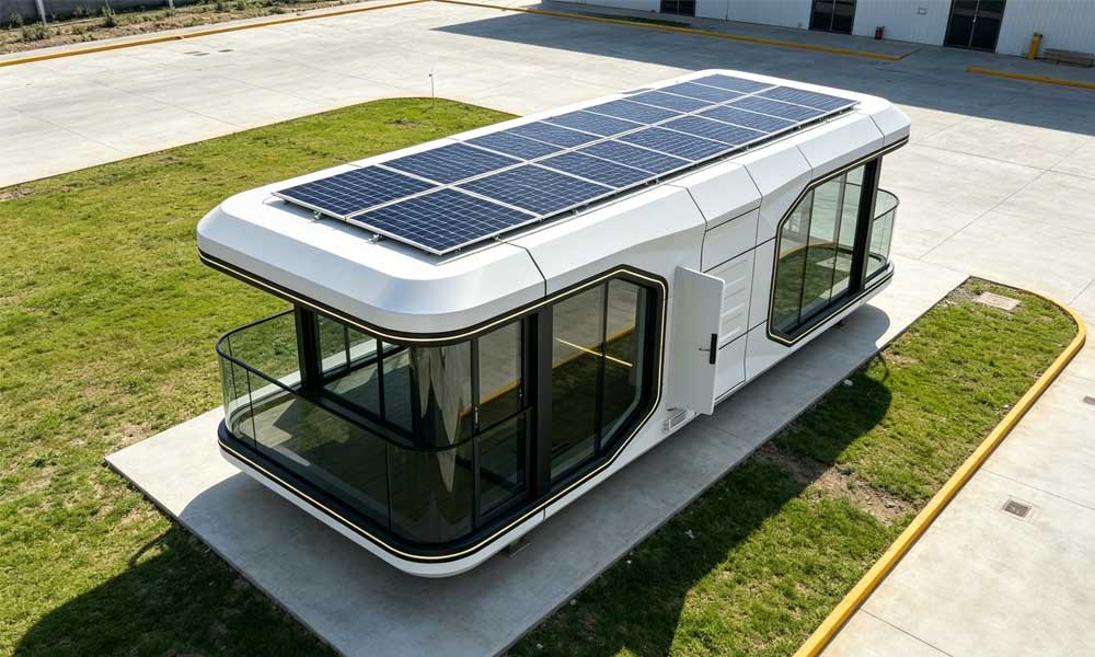漢良綠建太空艙出口非洲、拉美地區：光伏發電加儲能電池方案